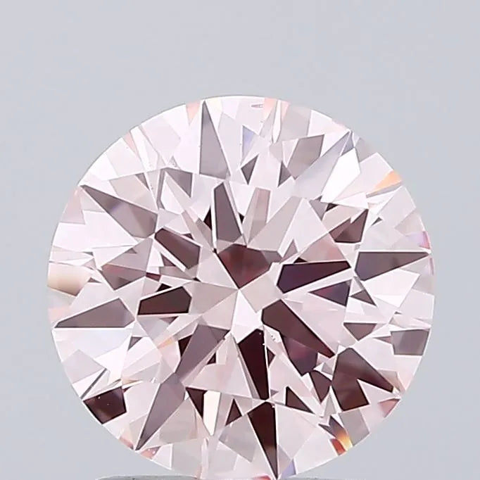 2.00ct Round Lab Grown Diamond (Colour Fancy Intense Pink, Clarity SI1, Cut EX, IGI Certified)
