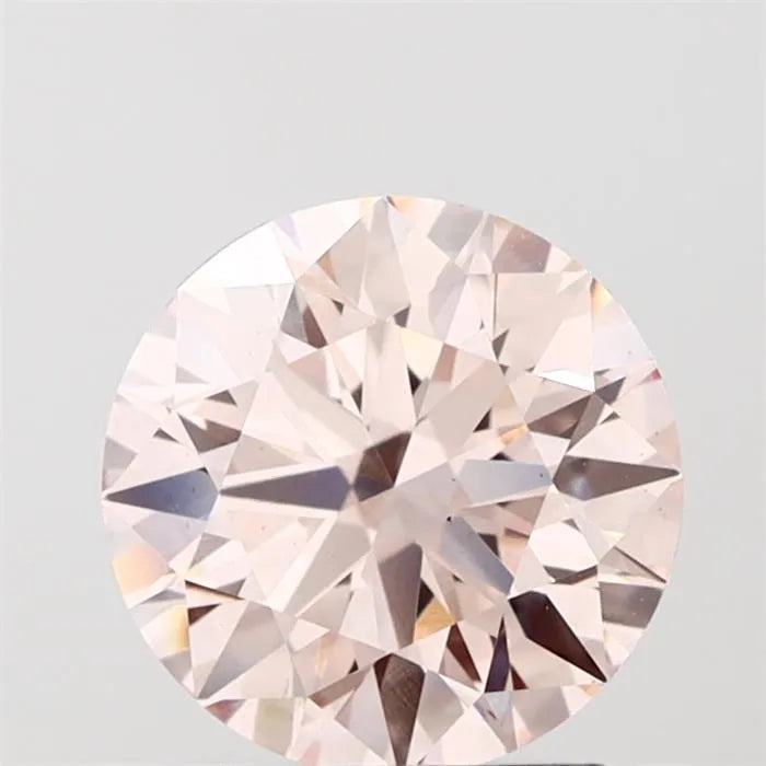 2.00ct Round Lab Grown Diamond (Colour Fancy Light Pink, Clarity VS1, Cut ID, IGI Certified)