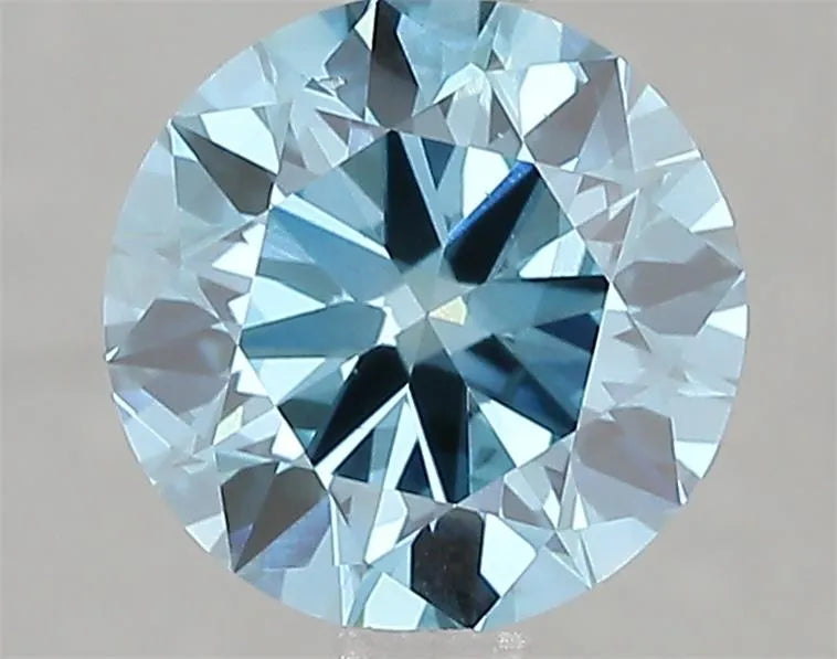 2.00ct Round Lab Grown Diamond (Colour Fancy Vivid Blue, Clarity SI1, Cut ID, IGI Certified)