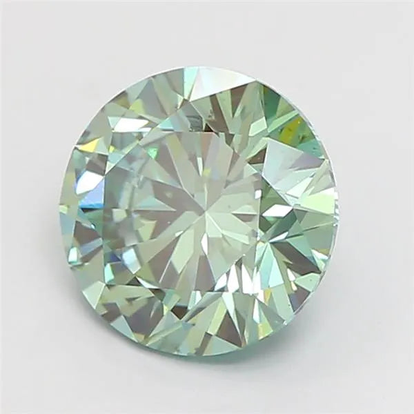 2.00ct Round Lab Grown Diamond (Colour Fancy Vivid Green, Clarity VS2, Cut ID, IGI Certified)