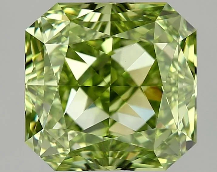 2.00ct Square radiant Lab Grown Diamond (Colour Fancy Vivid Green, Clarity VVS2, IGI Certified)
