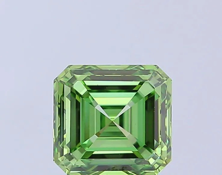 2.01ct Asscher Lab Grown Diamond (Colour Fancy Vivid Green, Clarity VVS2, IGI Certified)
