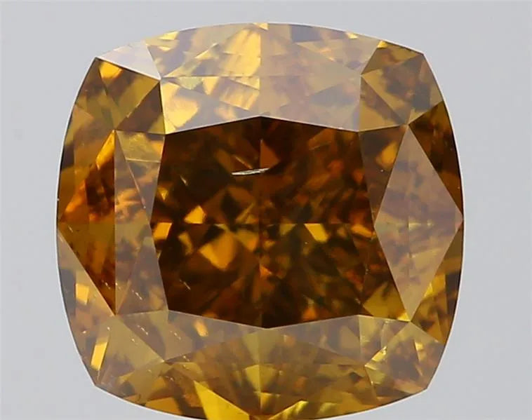 2.01ct Cushion brilliant Natural Diamond (Colour Fancy Deep Yellow, Clarity SI2, GIA Certified)