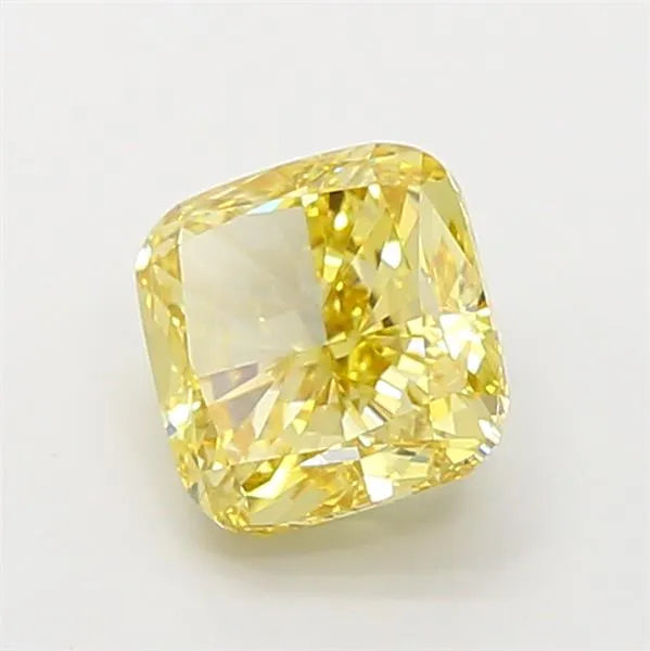 2.01ct Cushion modified Lab Grown Diamond (Colour Fancy Intense Yellow, Clarity VVS1, IGI Certified)