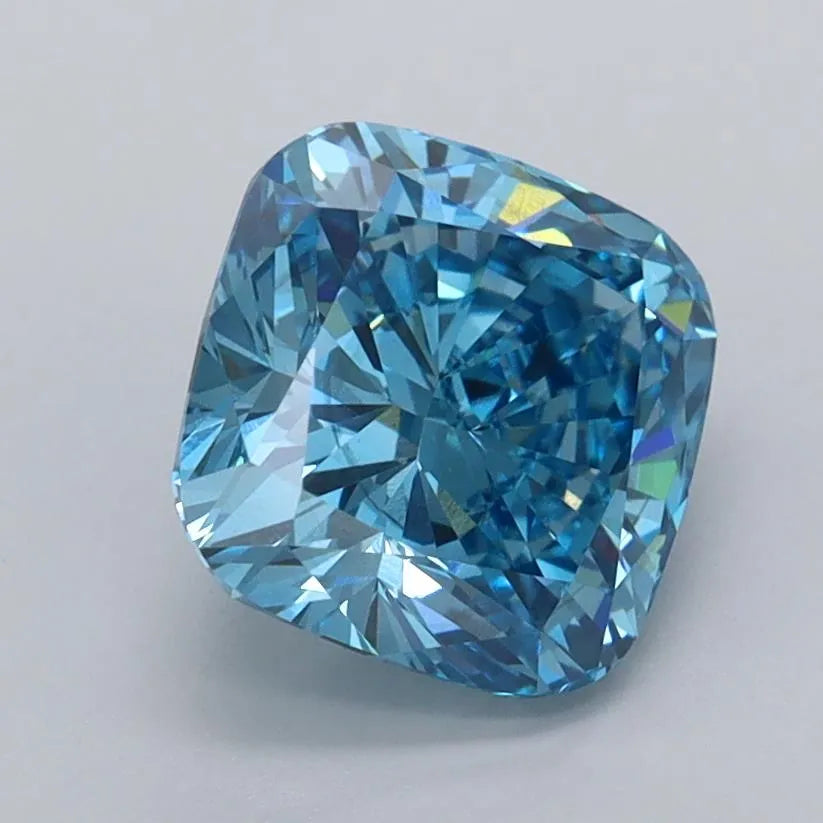 2.01ct Cushion modified Lab Grown Diamond (Colour Fancy Vivid Blue, Clarity VVS2, IGI Certified)
