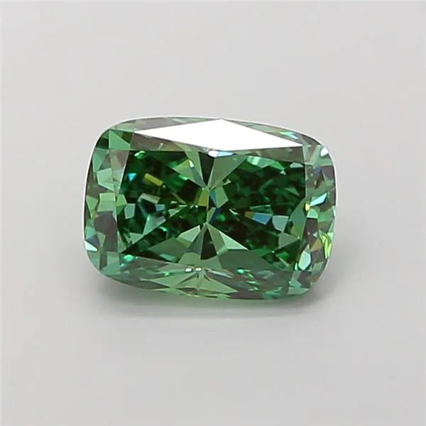2.01ct Cushion modified Lab Grown Diamond (Colour Fancy Vivid Green, Clarity VS2, IGI Certified)