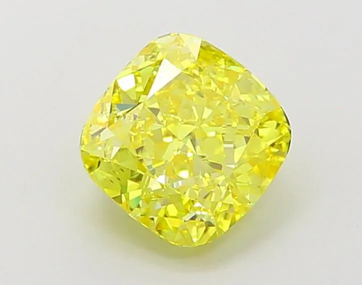 2.01ct Cushion modified Lab Grown Diamond (Colour Fancy Vivid Yellow, Clarity VS1, IGI Certified)