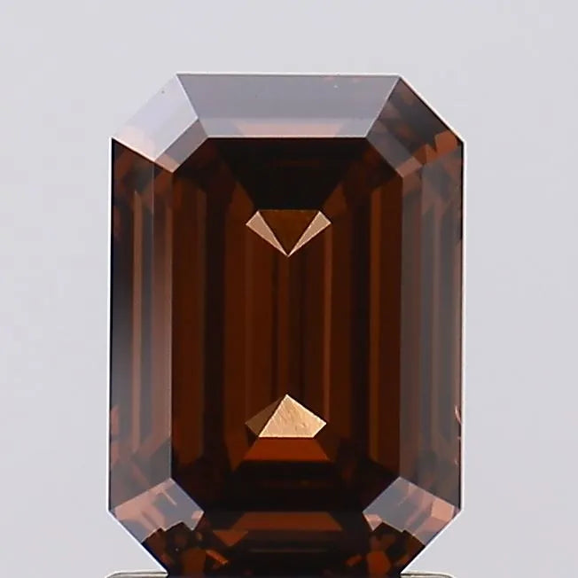 2.01ct Emerald Lab Grown Diamond (Colour Fancy Brown, Clarity VS2, IGI Certified)