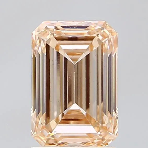 2.01ct Emerald Lab Grown Diamond (Colour Fancy Brownish Orange, Clarity VS2, IGI Certified)
