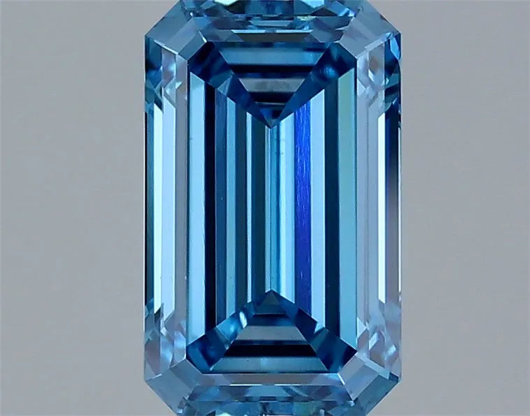 2.01ct Emerald Lab Grown Diamond (Colour Fancy Vivid Blue, Clarity VS1, IGI Certified)