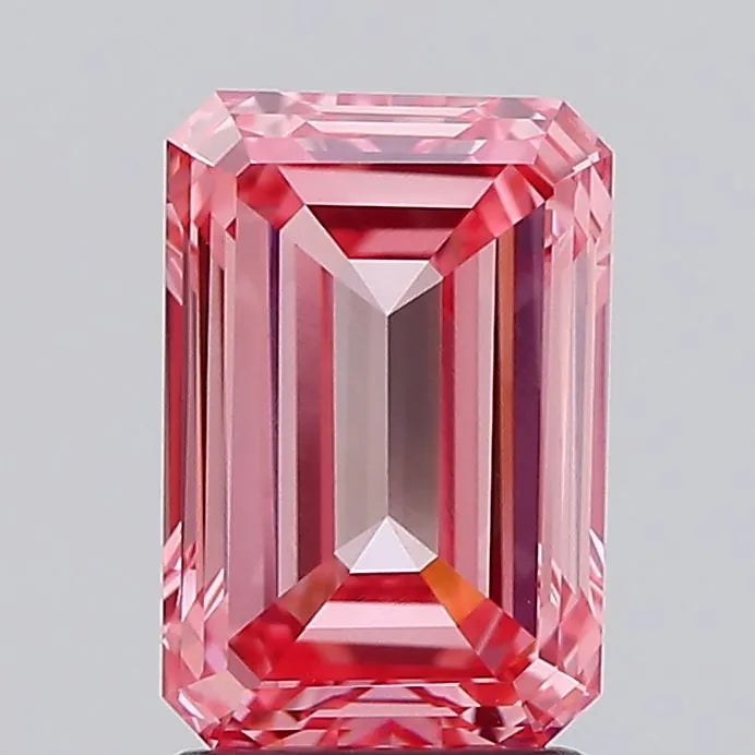 2.01ct Emerald Lab Grown Diamond (Colour Fancy Vivid Pink, Clarity VVS2, IGI Certified)