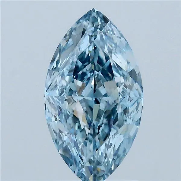 2.01ct Marquise Lab Grown Diamond (Colour Fancy Vivid Blue, Clarity VS1, IGI Certified)