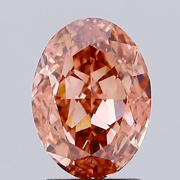 2.01ct Oval Lab Grown Diamond (Colour Fancy Brown, Clarity VS1, IGI Certified)