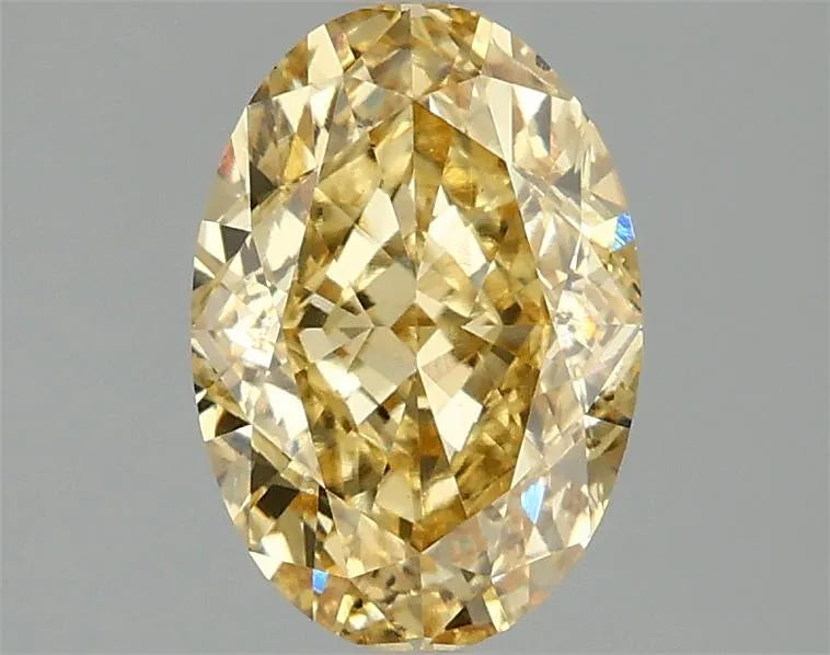 2.01ct Oval Lab Grown Diamond (Colour Fancy Intense Yellow, Clarity SI1, IGI Certified)