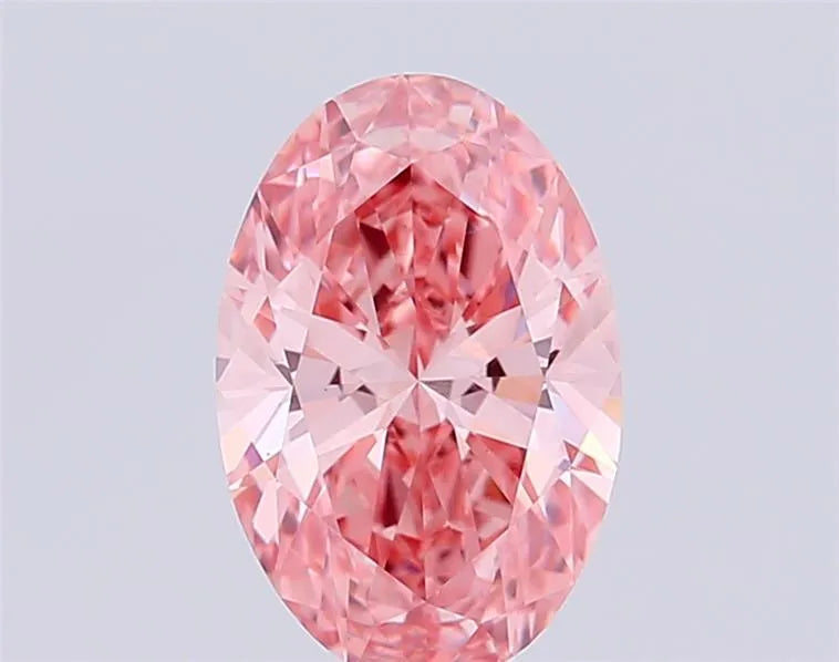2.01ct Oval Lab Grown Diamond (Colour Fancy Vivid Pink, Clarity VS1, IGI Certified)