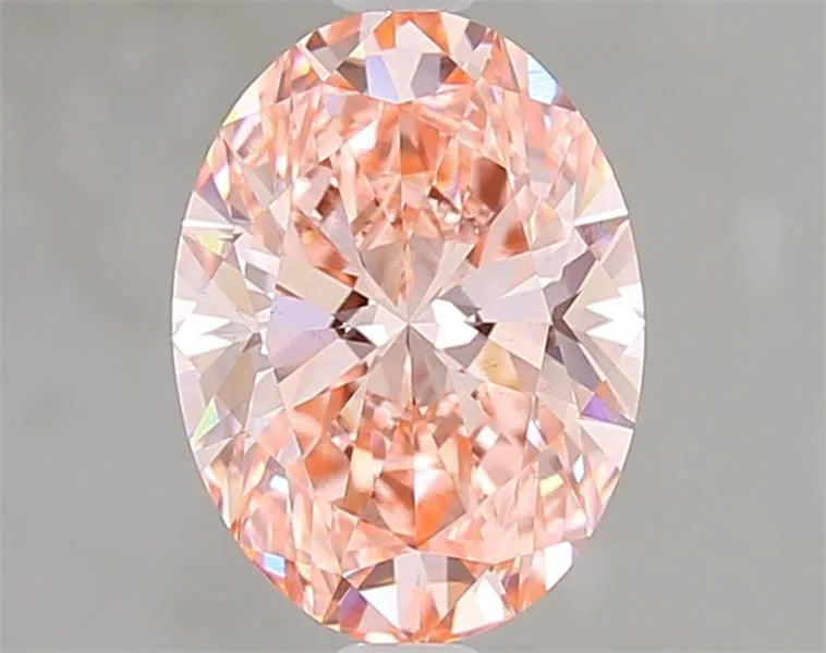 2.01ct Oval Lab Grown Diamond (Colour Fancy Vivid Pink, Clarity VS2, IGI Certified)