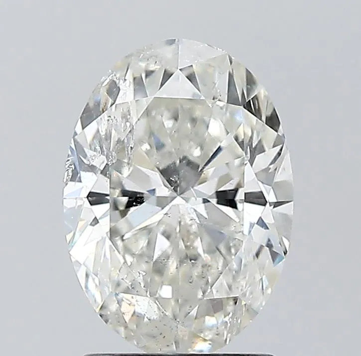 2.01ct Oval Natural Diamond (Colour I, Clarity SI2, HRD Certified)
