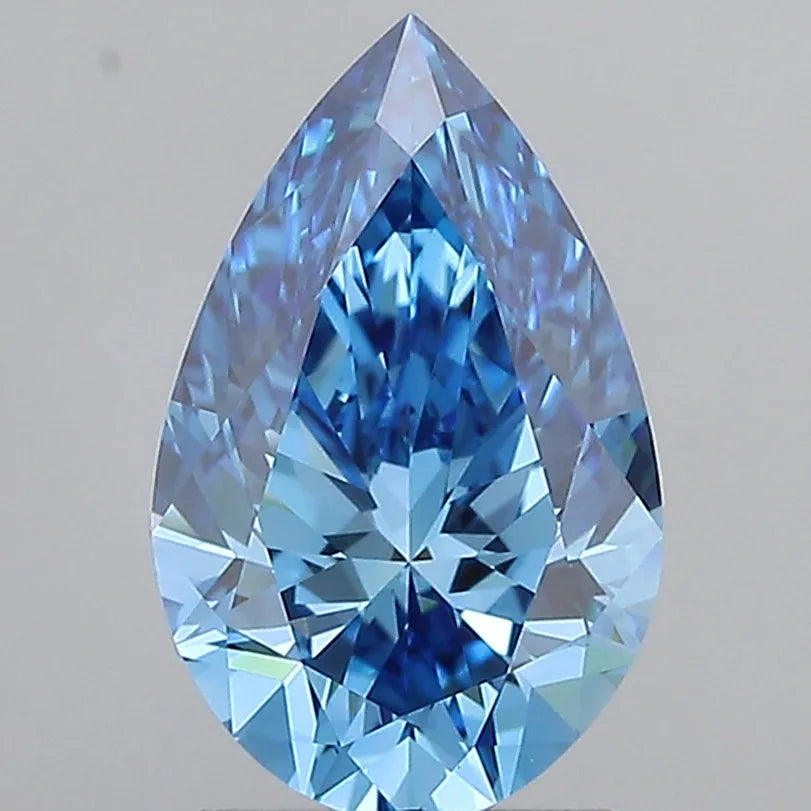 2.01ct Pear Lab Grown Diamond (Colour Fancy Vivid Blue, Clarity IF, IGI Certified)