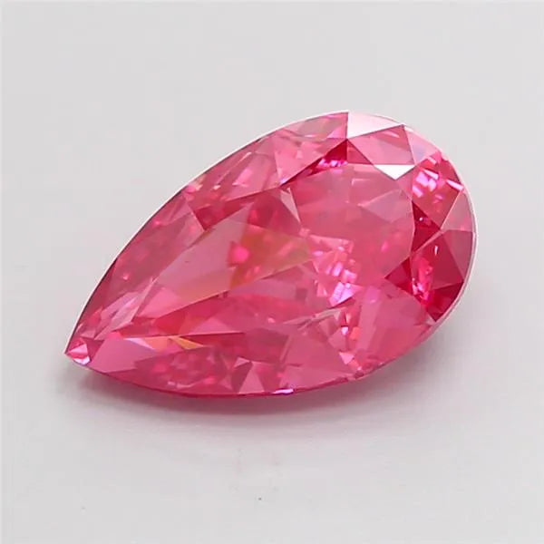 2.01ct Pear Lab Grown Diamond (Colour Fancy Vivid Pink, Clarity VS1, IGI Certified)