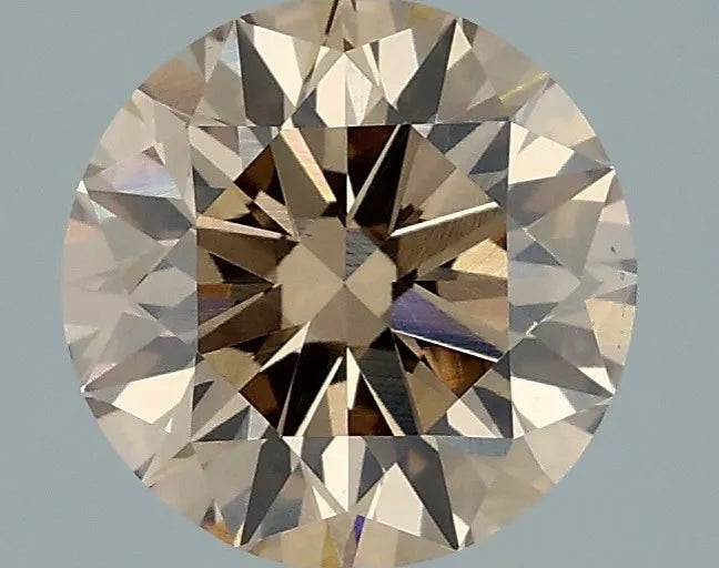 2.01ct Round Lab Grown Diamond (Colour Fancy Brown, Clarity VS2, Cut ID, IGI Certified)