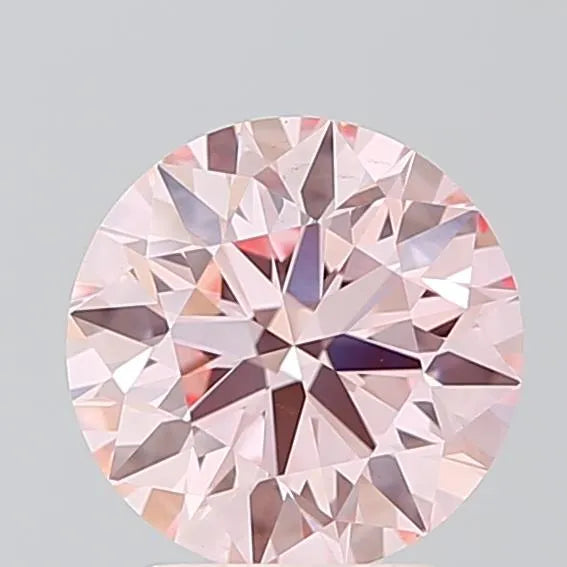 2.01ct Round Lab Grown Diamond (Colour Fancy Intense Pink, Clarity VVS2, Cut ID, IGI Certified)