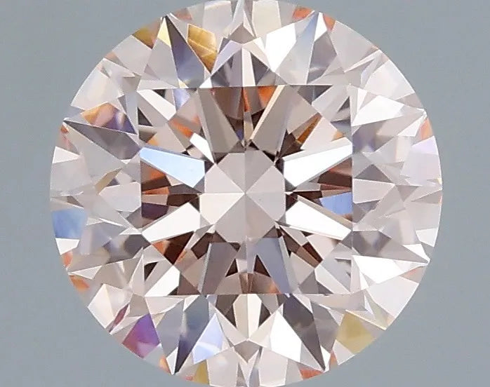 2.01ct Round Lab Grown Diamond (Colour Fancy Pink, Clarity VVS2, Cut ID, IGI Certified)