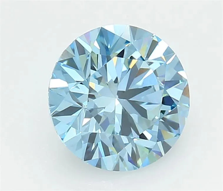 2.01ct Round Lab Grown Diamond (Colour Fancy Vivid Blue, Clarity VVS2, Cut ID, IGI Certified)