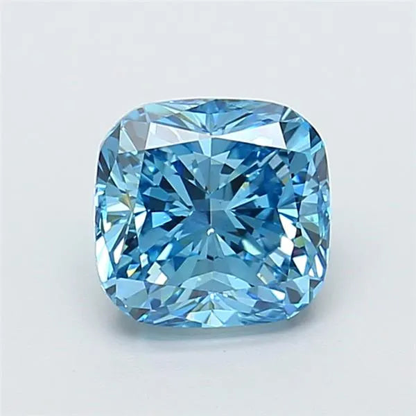 2.02ct Cushion modified Lab Grown Diamond (Colour Fancy Vivid Blue, Clarity VS1, IGI Certified)