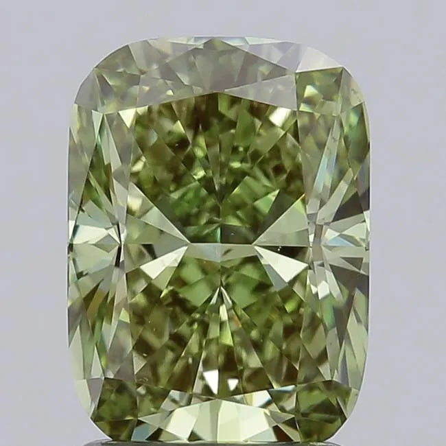 2.02ct Cushion modified Lab Grown Diamond (Colour Fancy Vivid Green, Clarity VVS2, IGI Certified)