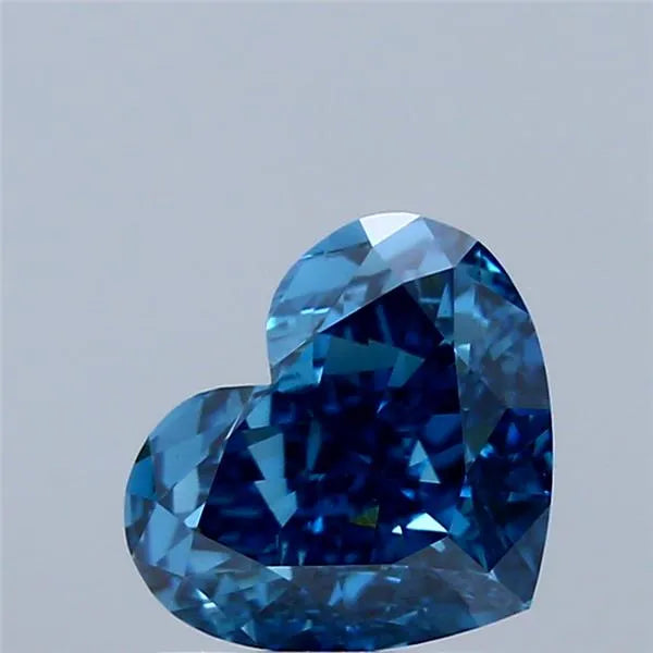 2.02ct Heart Lab Grown Diamond (Colour Fancy Vivid Blue, Clarity VS1, IGI Certified)