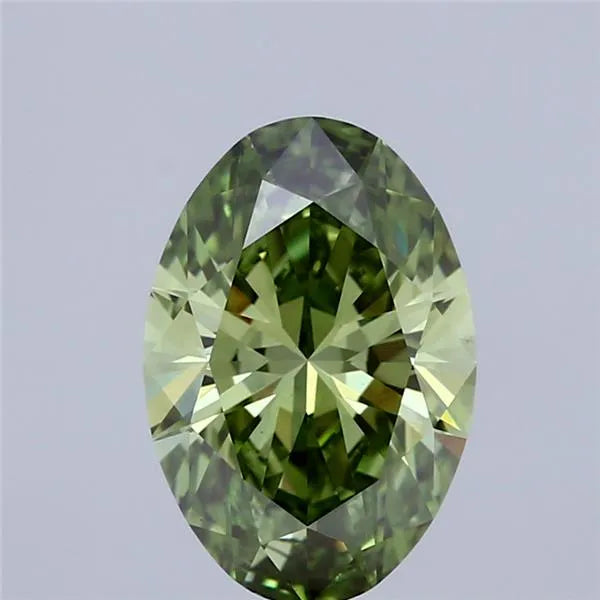 2.02ct Oval Lab Grown Diamond (Colour Fancy Vivid Green, Clarity VS1, IGI Certified)