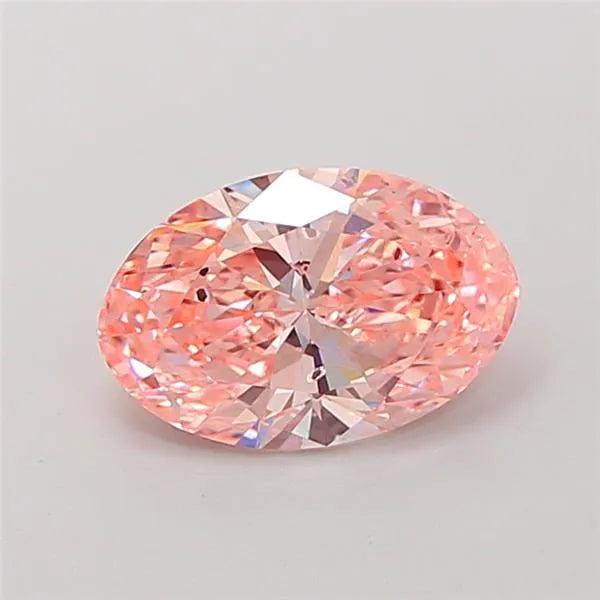 2.02ct Oval Lab Grown Diamond (Colour Fancy Vivid Pink, Clarity SI2, IGI Certified)