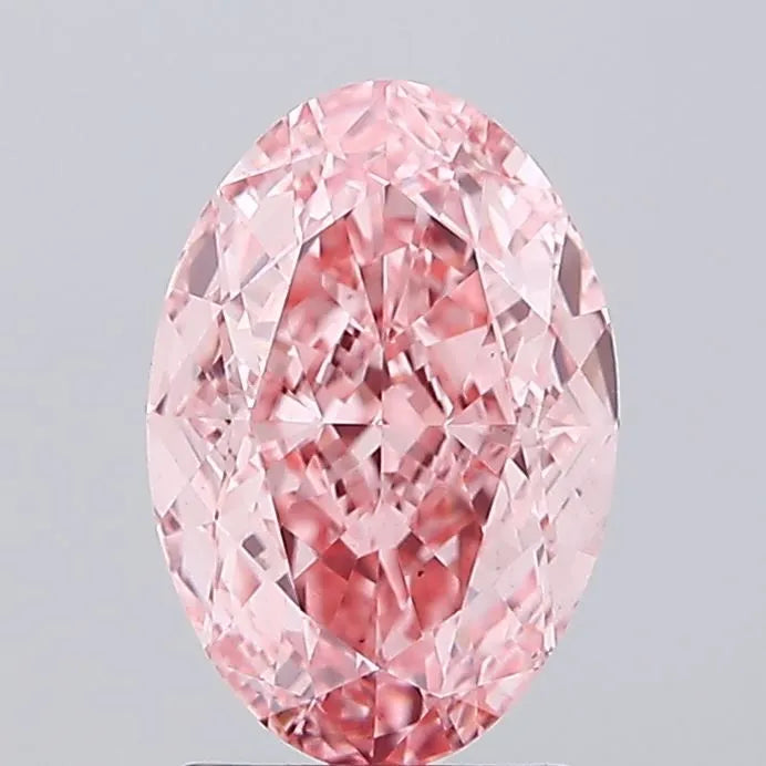 2.02ct Oval Lab Grown Diamond (Colour Fancy Vivid Pink, Clarity VS2, IGI Certified)