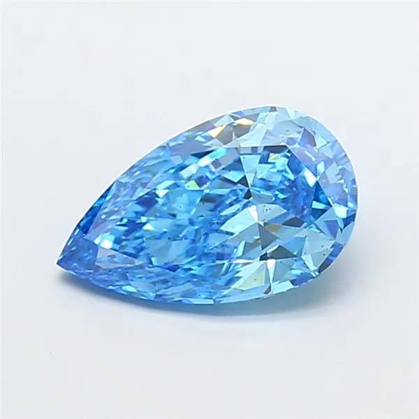 2.02ct Pear Lab Grown Diamond (Colour Fancy Vivid Blue, Clarity SI1, IGI Certified)