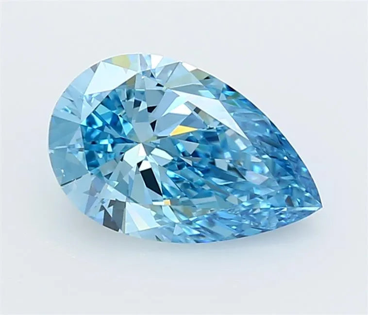 2.02ct Pear Lab Grown Diamond (Colour Fancy Vivid Blue, Clarity VS1, IGI Certified)
