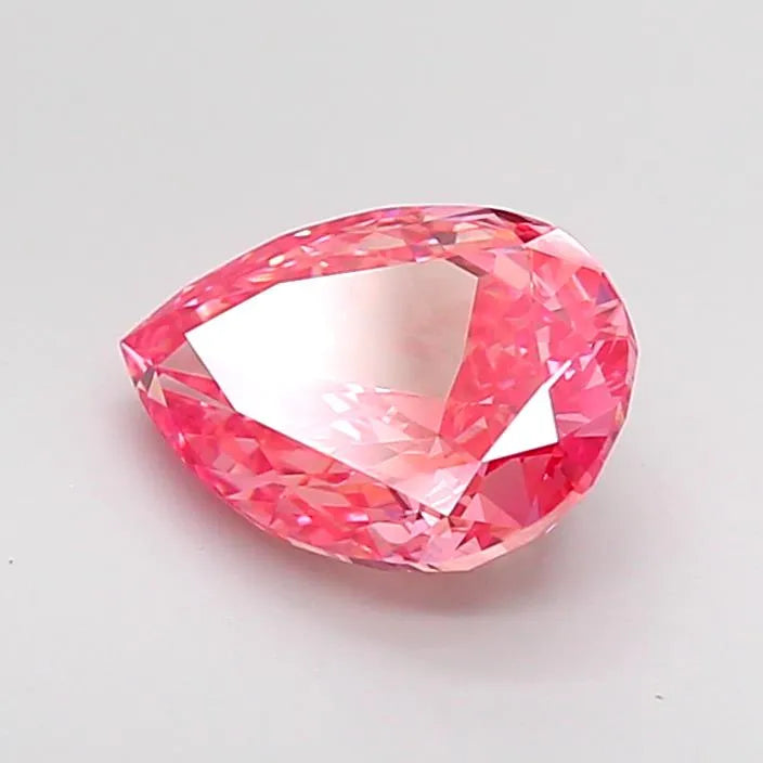 2.02ct Pear Lab Grown Diamond (Colour Fancy Vivid Pink, Clarity VVS2, IGI Certified)