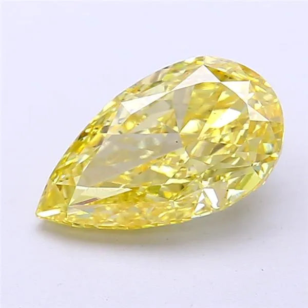 2.02ct Pear Lab Grown Diamond (Colour Fancy Vivid Yellow, Clarity VS2, IGI Certified)