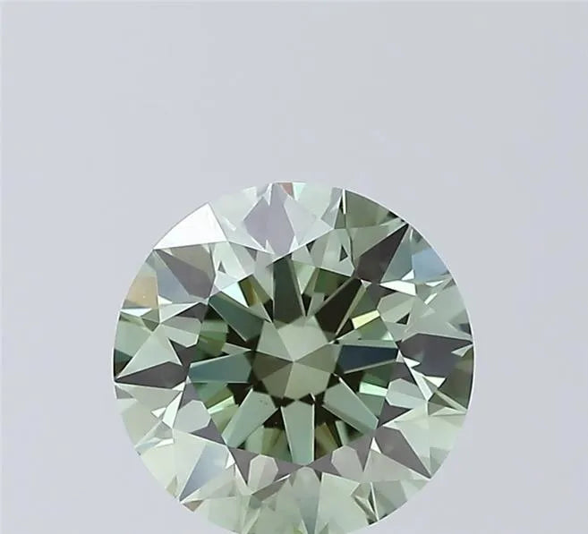 2.02ct Round Lab Grown Diamond (Colour Fancy Vivid Green, Clarity VVS2, Cut ID, IGI Certified)