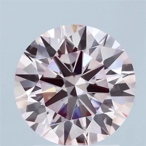 2.02ct Round Lab Grown Diamond (Colour Fancy Vivid Pink, Clarity VS1, Cut ID, IGI Certified)