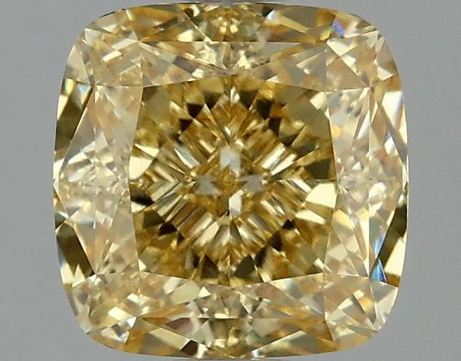 2.03ct Cushion modified Lab Grown Diamond (Colour Fancy Intense Yellow, Clarity VVS2, IGI Certified)