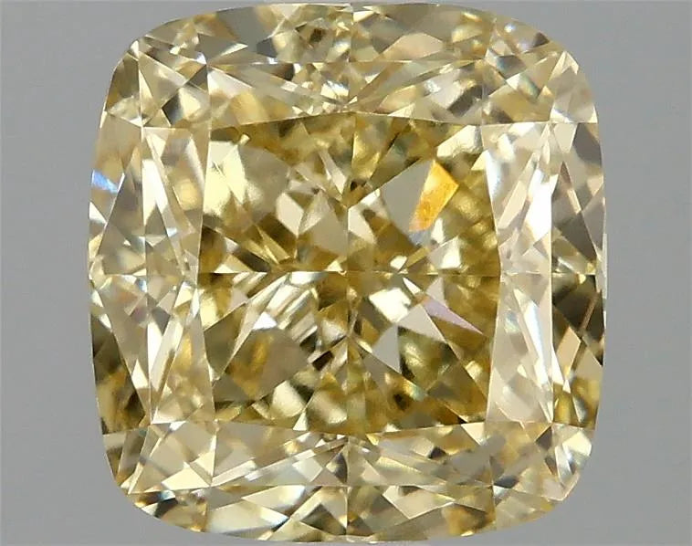 2.03ct Cushion modified Lab Grown Diamond (Colour Fancy Intense Yellow, Clarity VVS2, IGI Certified)