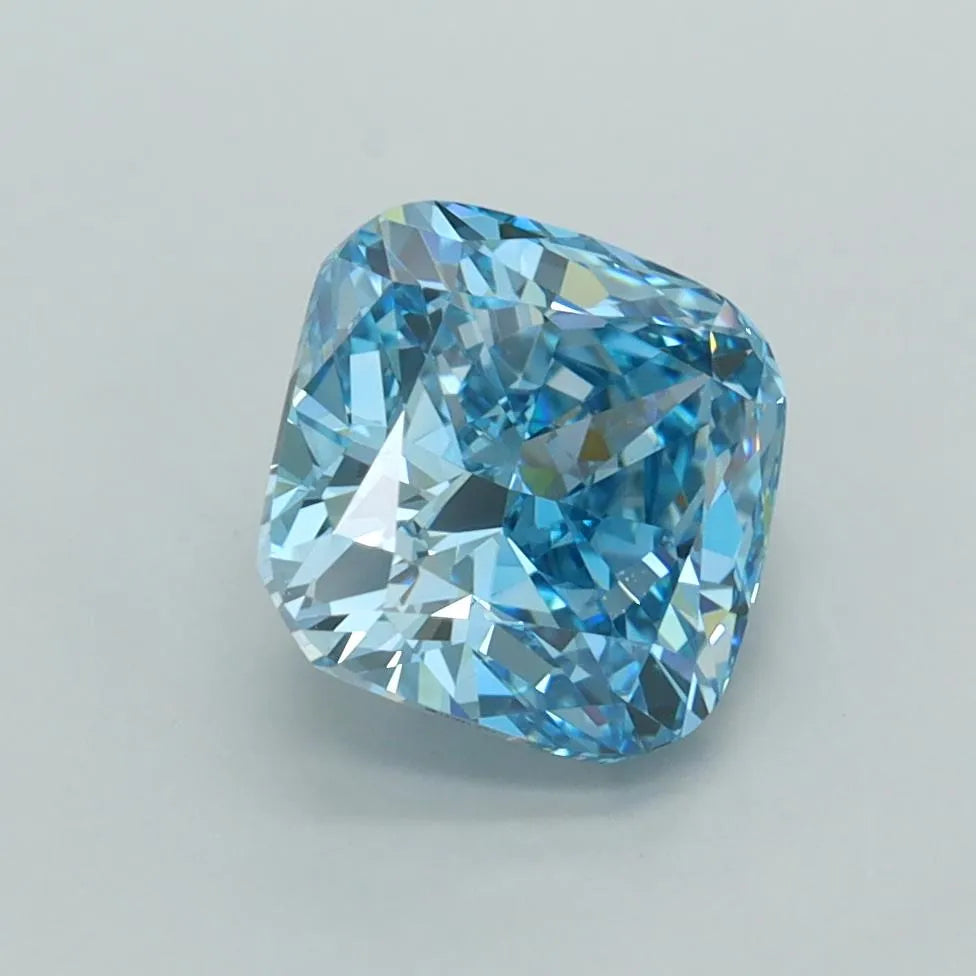2.03ct Cushion modified Lab Grown Diamond (Colour Fancy Vivid Blue, Clarity VVS1, IGI Certified)