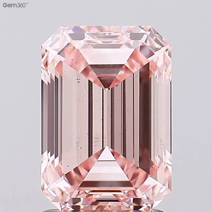 2.03ct Emerald Lab Grown Diamond (Colour Fancy Intense Pink, Clarity VS2, IGI Certified)