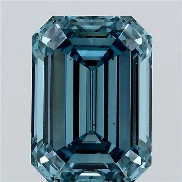 2.03ct Emerald Lab Grown Diamond (Colour Fancy Vivid Blue, Clarity VS2, IGI Certified)
