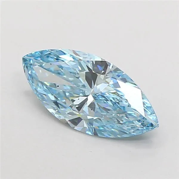 2.03ct Marquise Lab Grown Diamond (Colour Fancy Vivid Blue, Clarity SI1, IGI Certified)