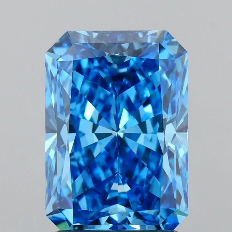 2.03ct Radiant Lab Grown Diamond (Colour Fancy Vivid Blue, Clarity VVS2, IGI Certified)