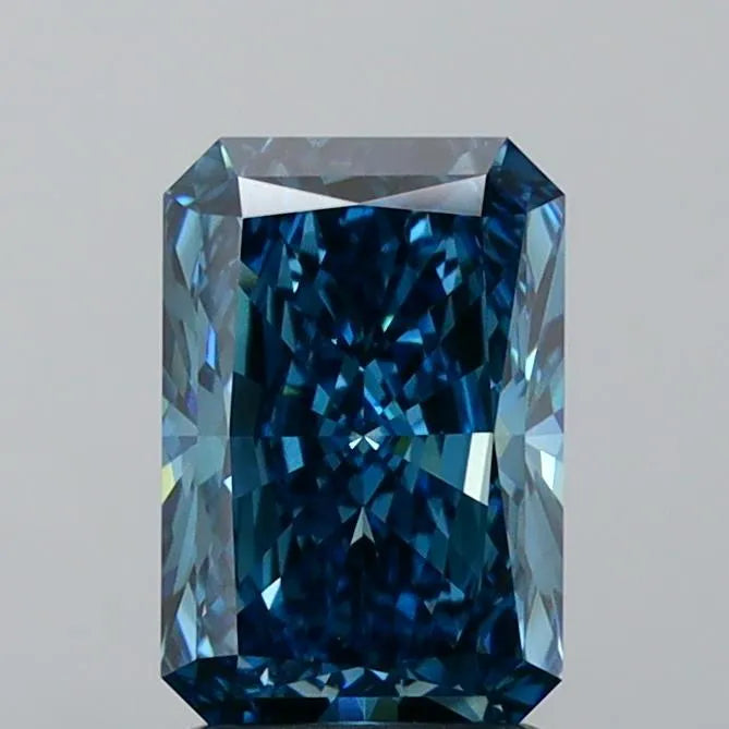 2.03ct Radiant Lab Grown Diamond (Colour Fancy Vivid Blue, Clarity VVS2, IGI Certified)