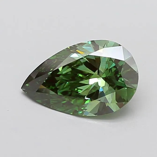 2.04ct Pear Lab Grown Diamond (Colour Fancy Vivid Green, Clarity VS2, IGI Certified)
