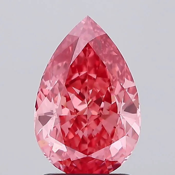 2.04ct Pear Lab Grown Diamond (Colour Fancy Vivid Pink, Clarity VS1, IGI Certified)