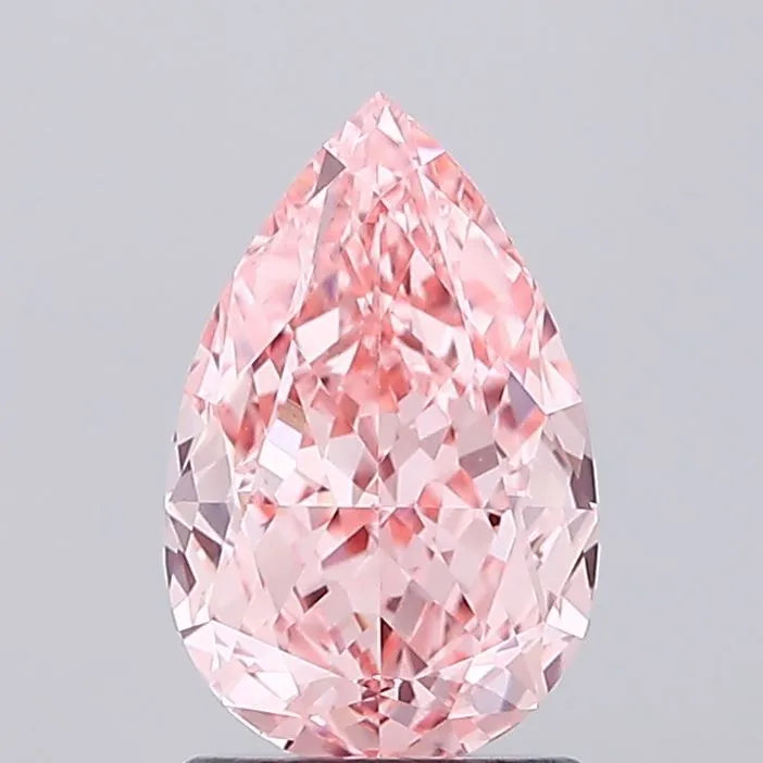 2.04ct Pear Lab Grown Diamond (Colour Fancy Vivid Pink, Clarity VVS2, IGI Certified)